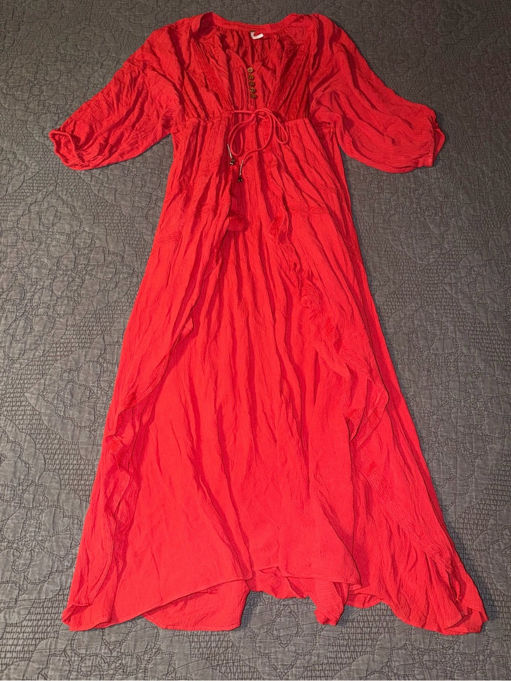Free People Plenty Of Love Maxi Dress-Red Size-XS